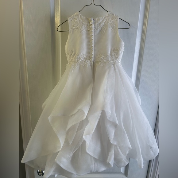 Joan Calabrese Flower Girl Dress, Ivory 2T/3T - Picture 4 of 6